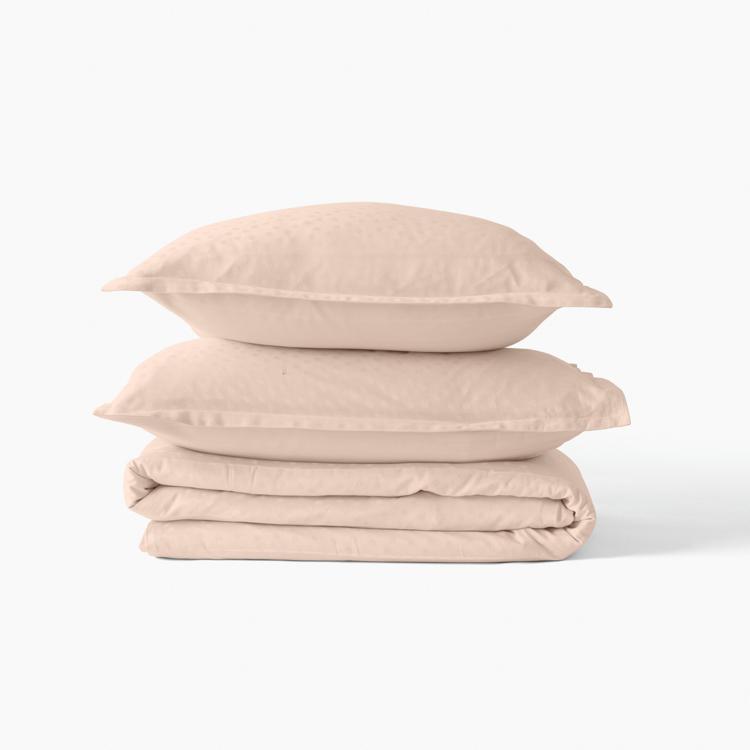 PRESTIGE - Housse de couette coton jacquard uni beige 260x240