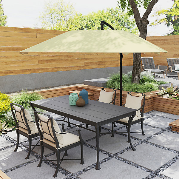 Parasol Ampelschirm, 260 cm, Beige, pour Terrasse et Jardin avec Ständer