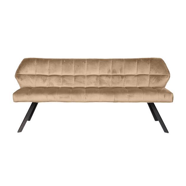 Giga Meubel Eetkamerbank Raster - Champagne Velvet - 180x59x84cm