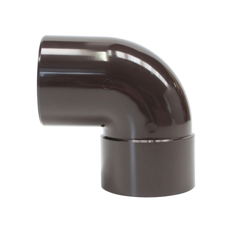 Coude pour système d'eau de pluie M/F 87° brun Ø 80 mm SCALA