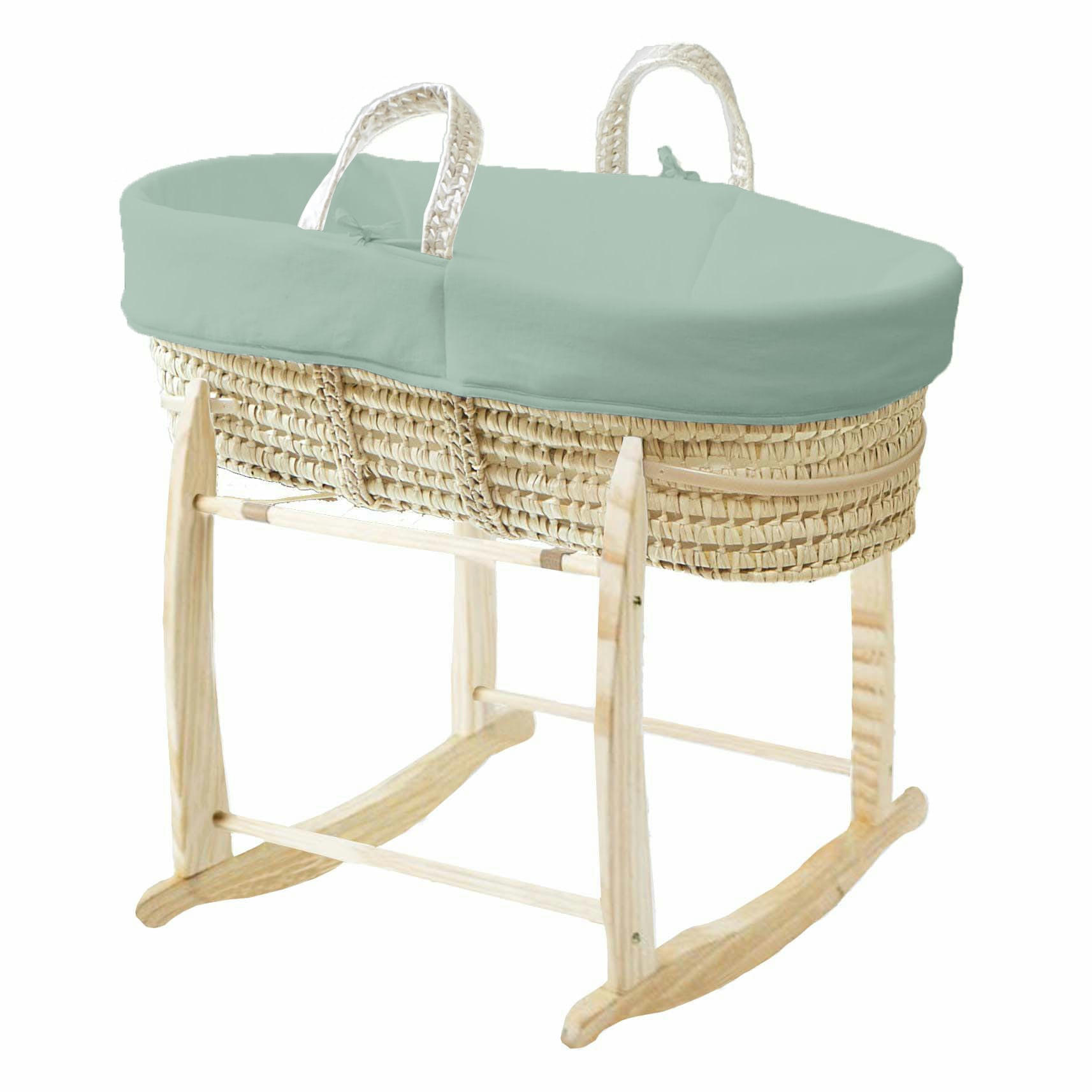 - Couffin avec Support Bois - Habillage Forêt en Coton Bio