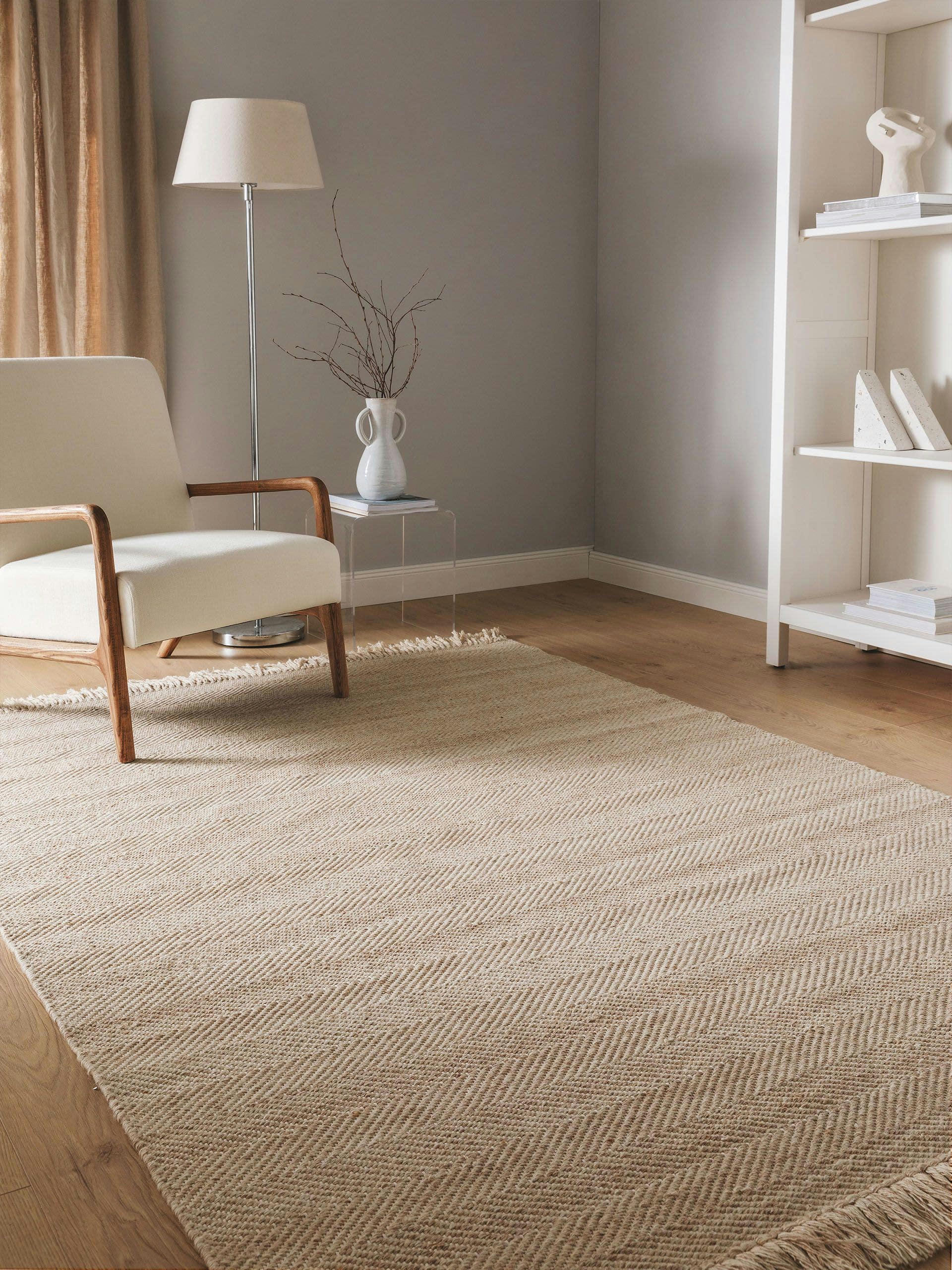 LARS - Tapis de laine beige 200x300