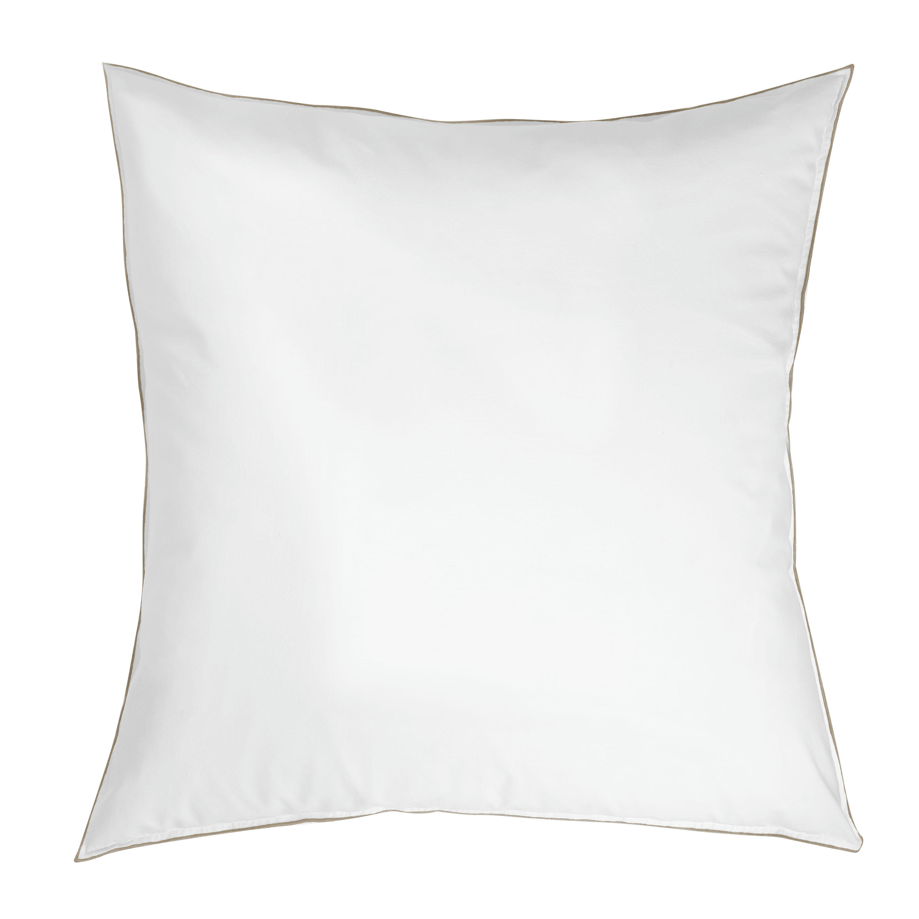 DOUCEUR LAVÉE - Taie d'oreiller percale coton lavé 65x65cm Blanc, Désert