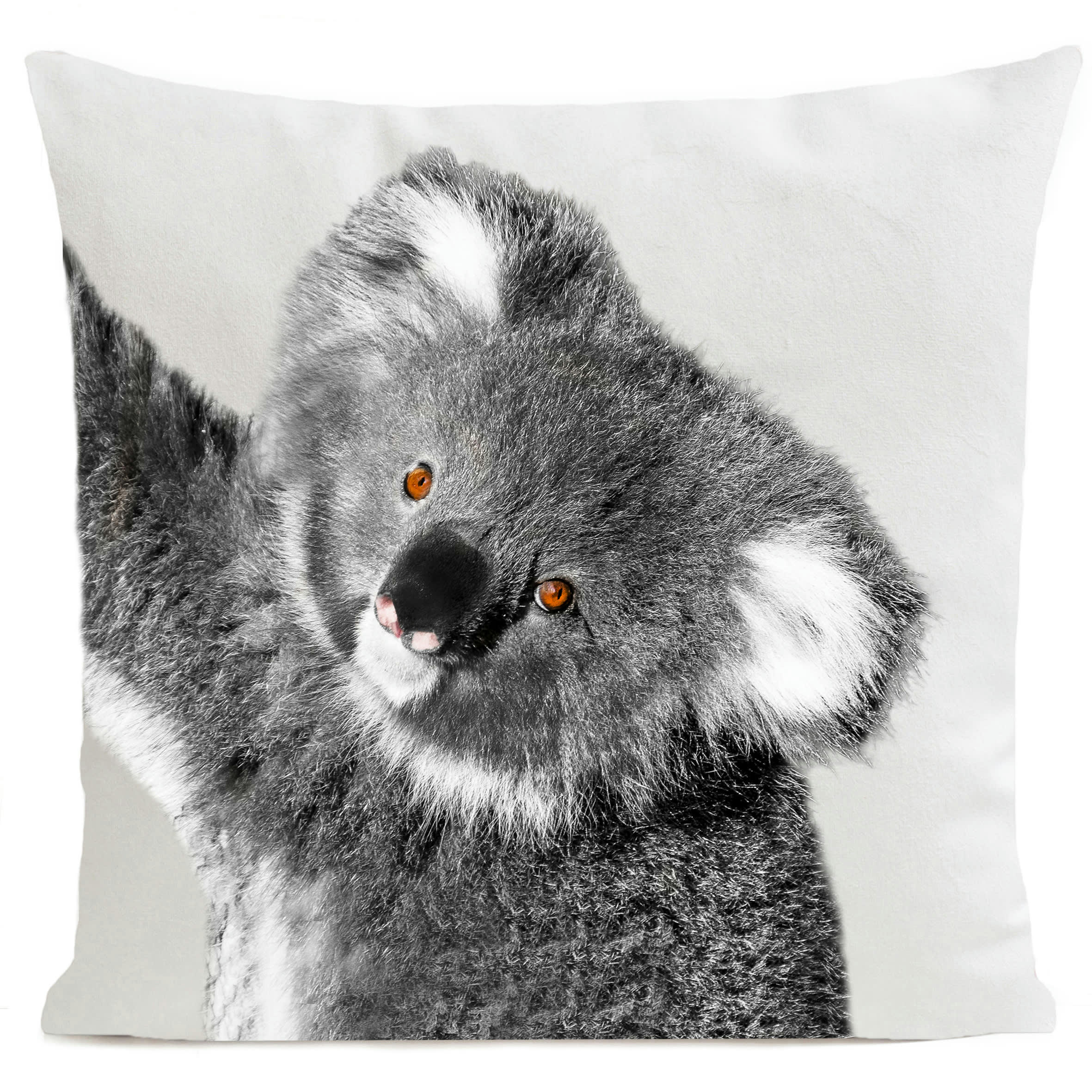 - Coussin animal koala suédine gris 40x40cm