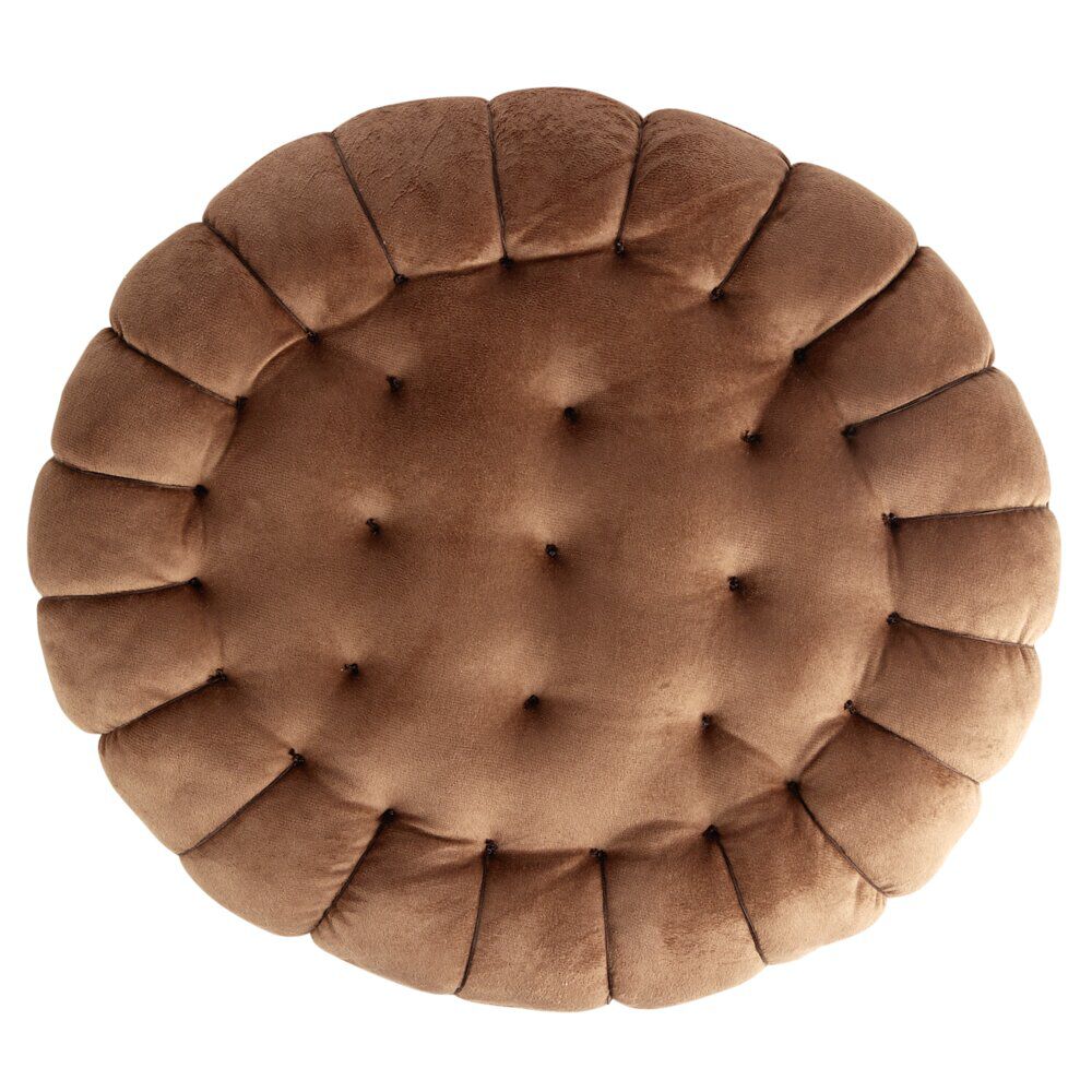 Coussin fond forme biscuit chocolat Ø38cm