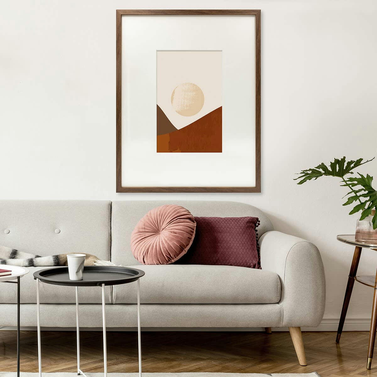 WILD - Cadre photo ébène 40x50 cm verre acrylique avec passe-partout Résine r