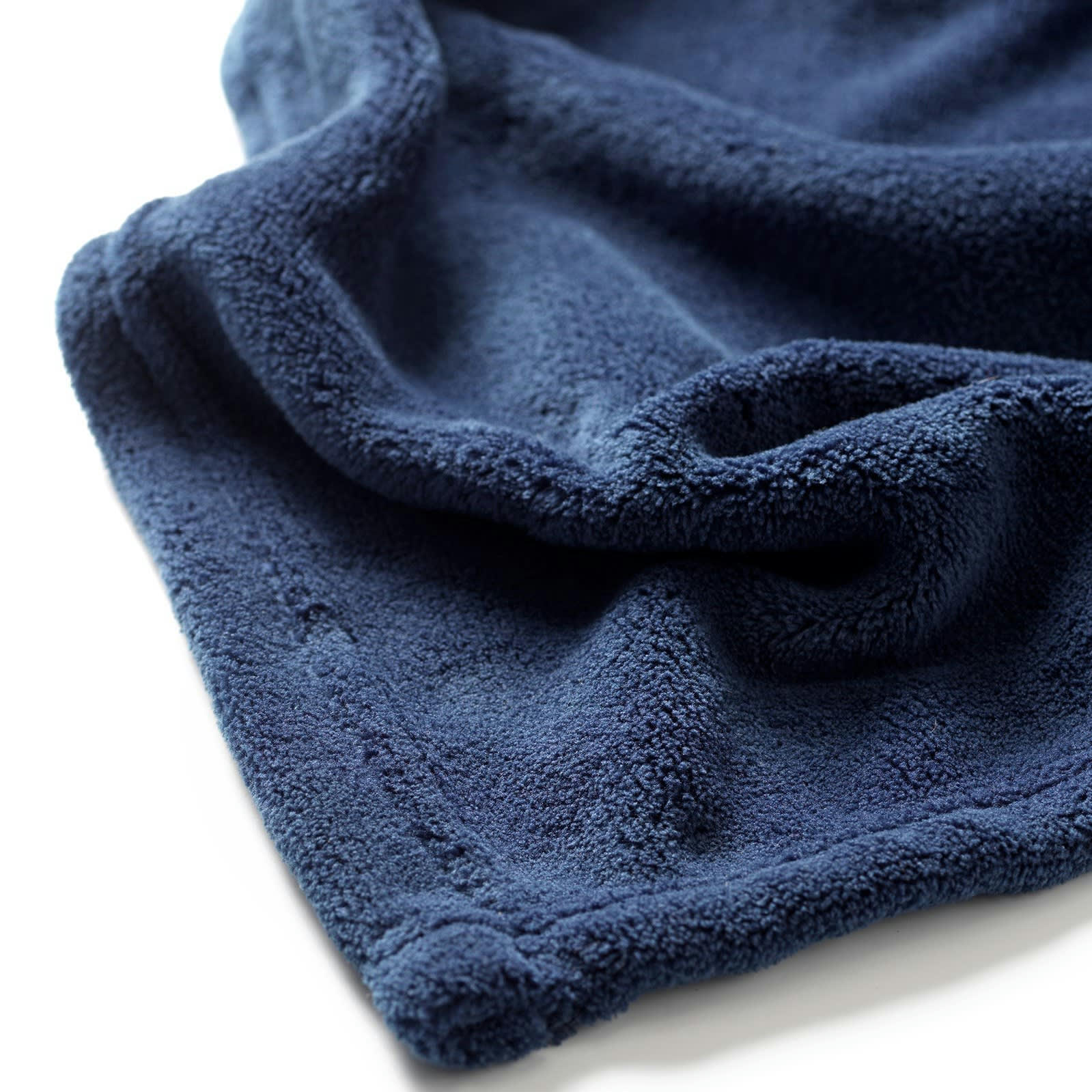 HARVEY - Plaid bleu fleece 150x200 cm uni