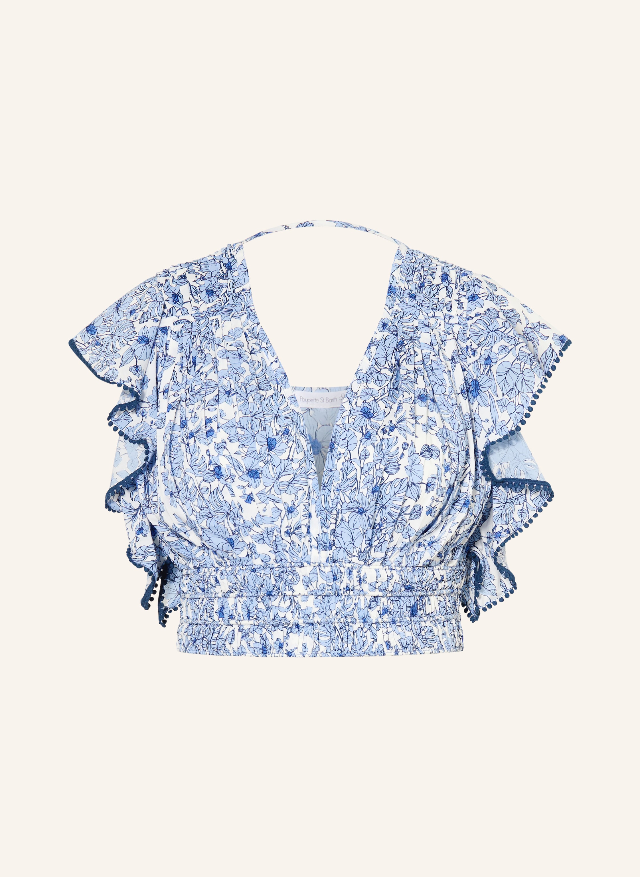 Poupette St Barth Cropped-Top PEARL mit Volants