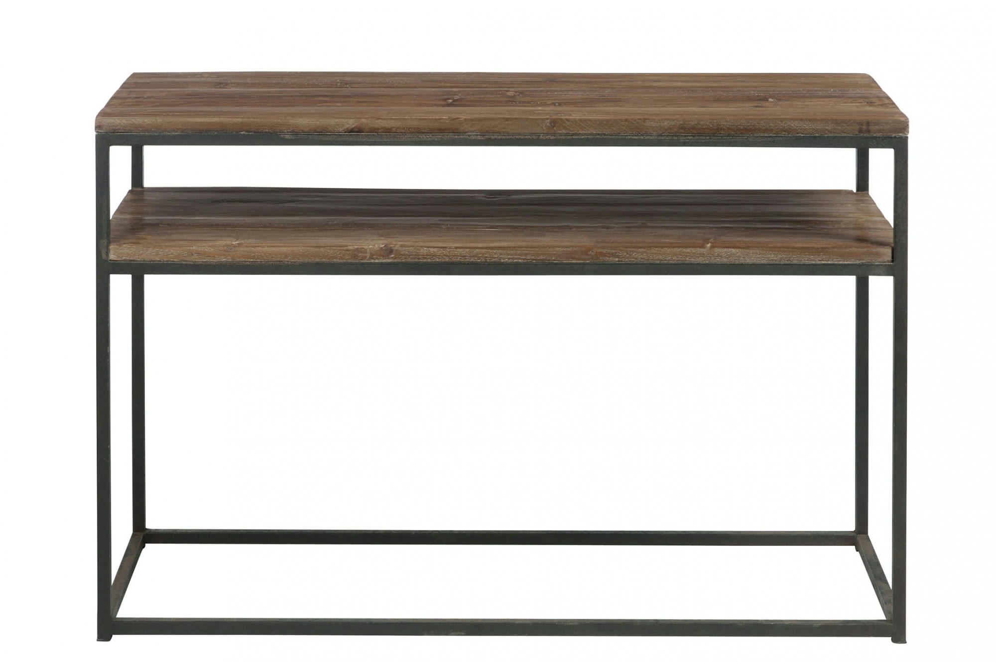 ALLEN - Console en bois brut et métal