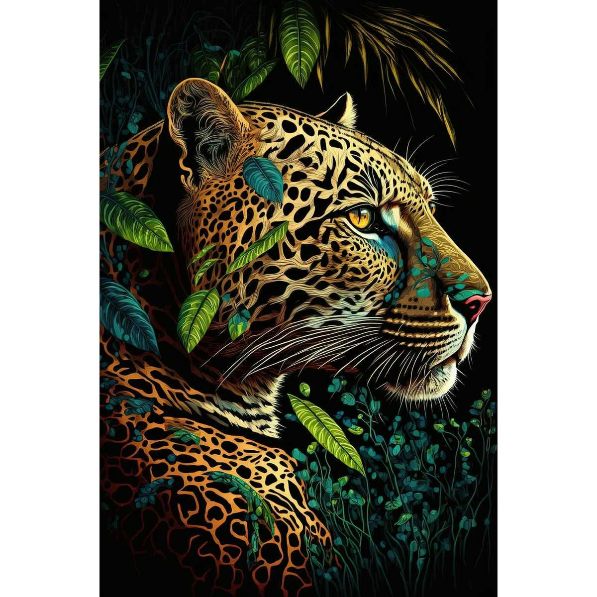 ANIMAUX - Tableau sur toile léopard 30x45 cm