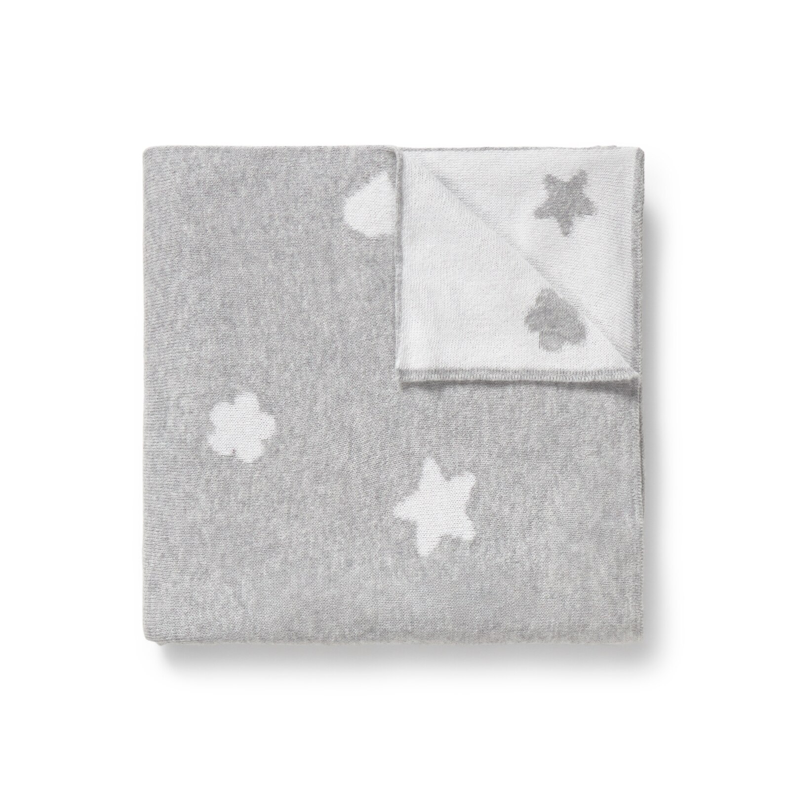 Manta de bebé reversible Nilo gris