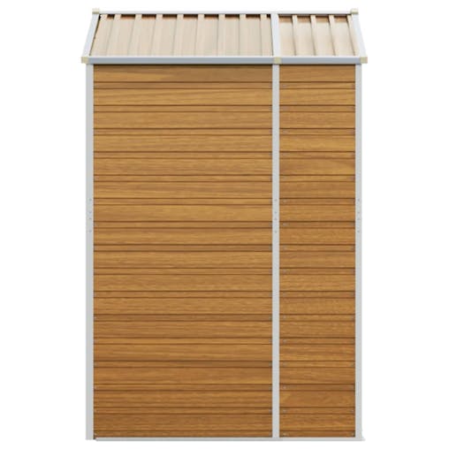 NNEVL Garden Shed Light Brown 191x130x198 cm Galvanised Steel
