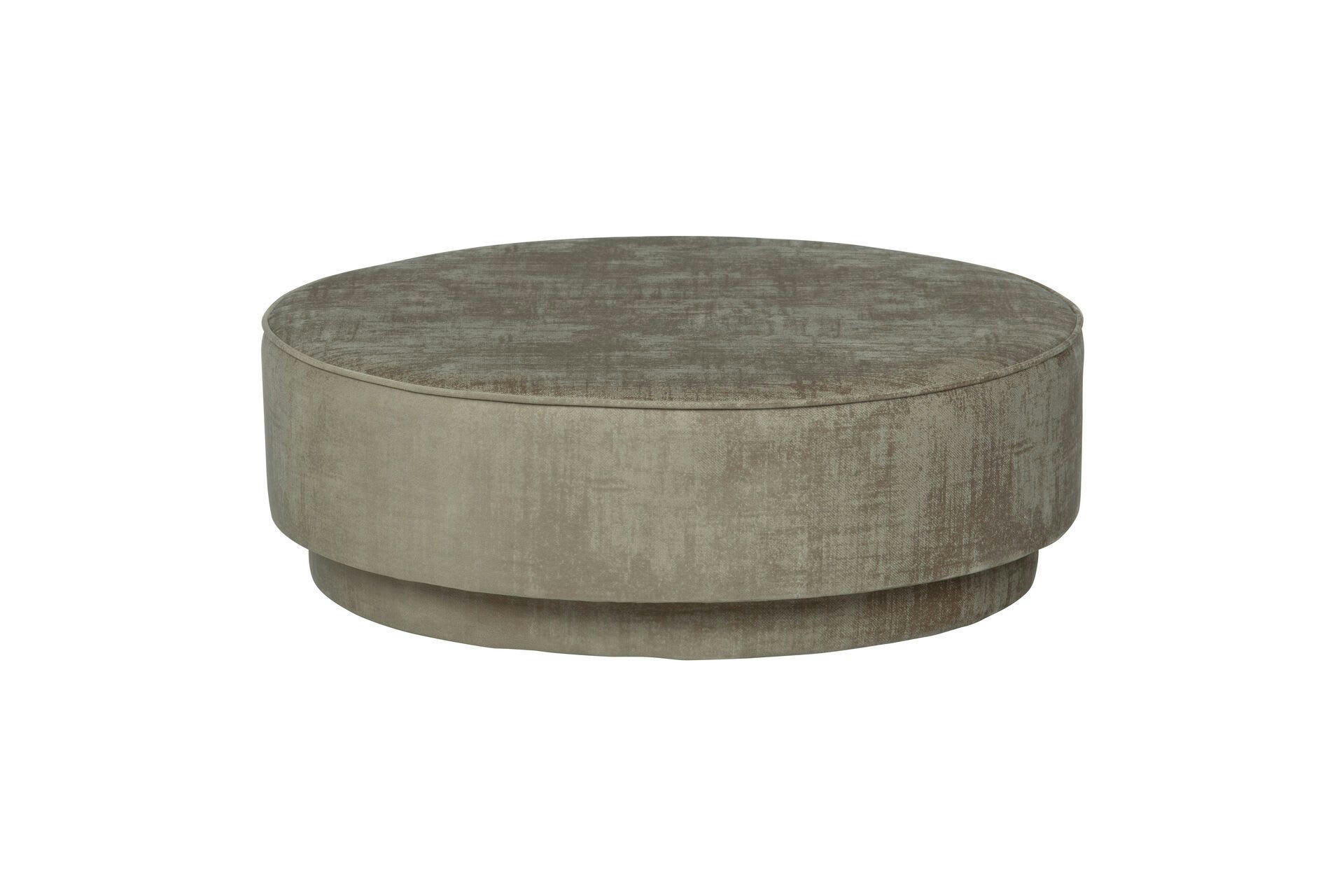 PANEL - Grand pouf en velour champagne