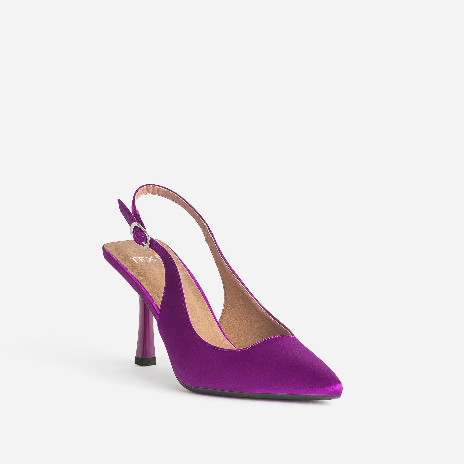 Escarpin slingback TEXTO violet satiné