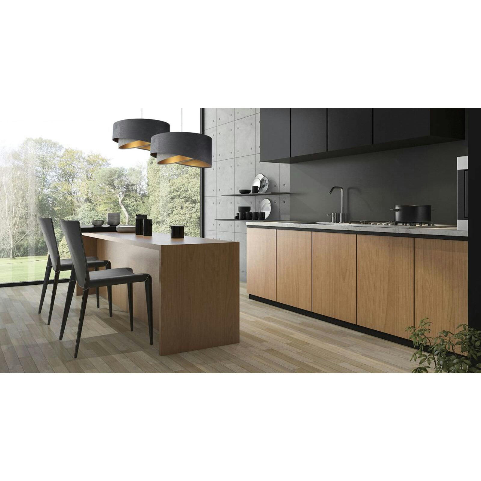 GALAXY - Suspension Tissu Gris 50x50x23 cm