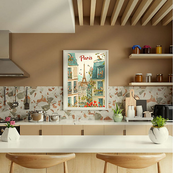 Affiche - Illustration Paris - Posters de nos Régions - Format A3 - Grand 42cm x 29,7cm