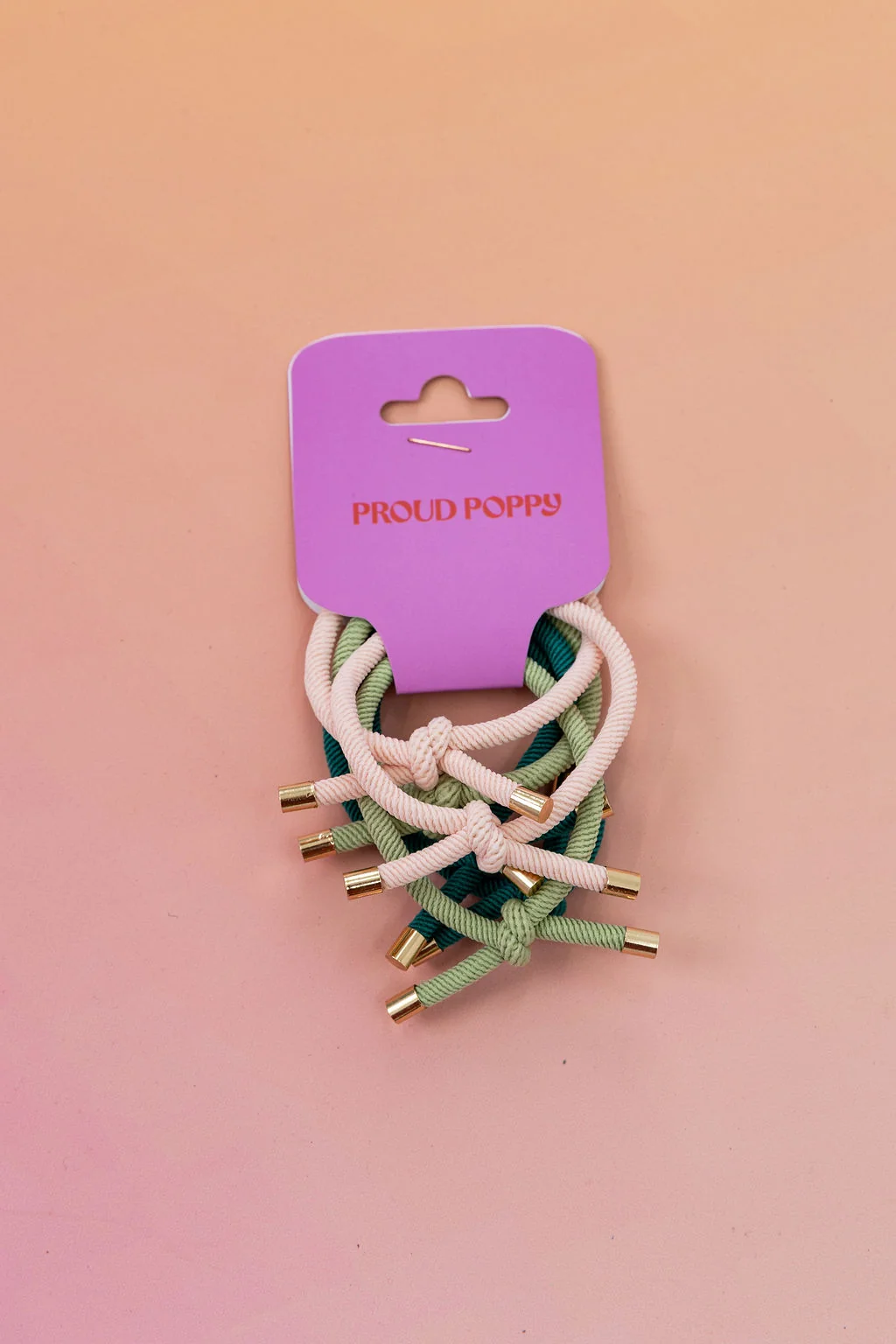 6 Pack Hair Ties in Watermelon Colours