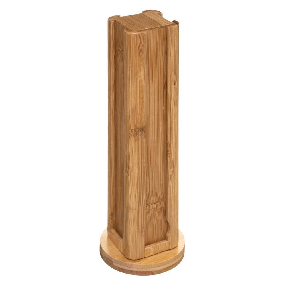 Suporte rotativo em bambu para 32 cápsulas