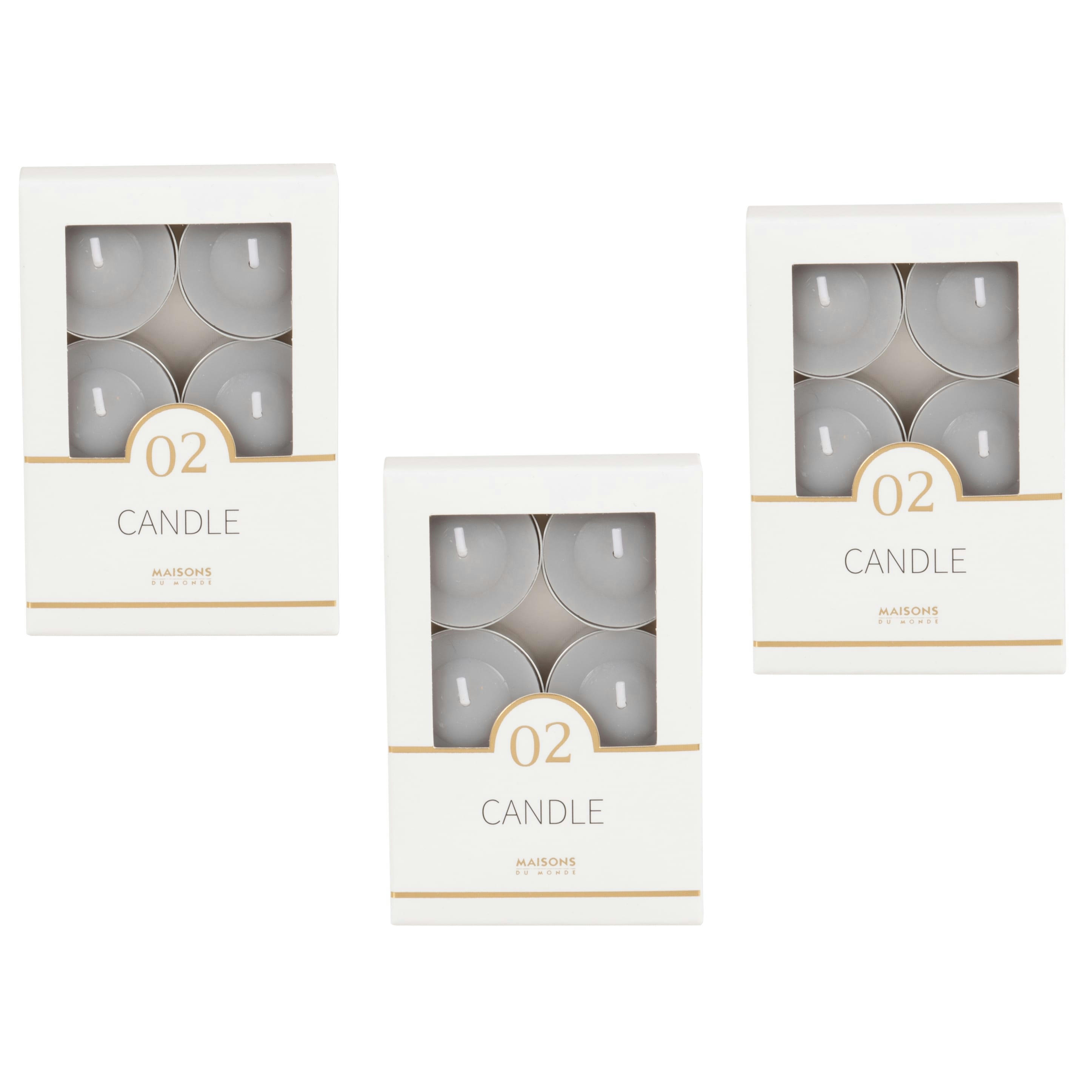 COLORAMA - Bougies chauffe-plat grises (x6)