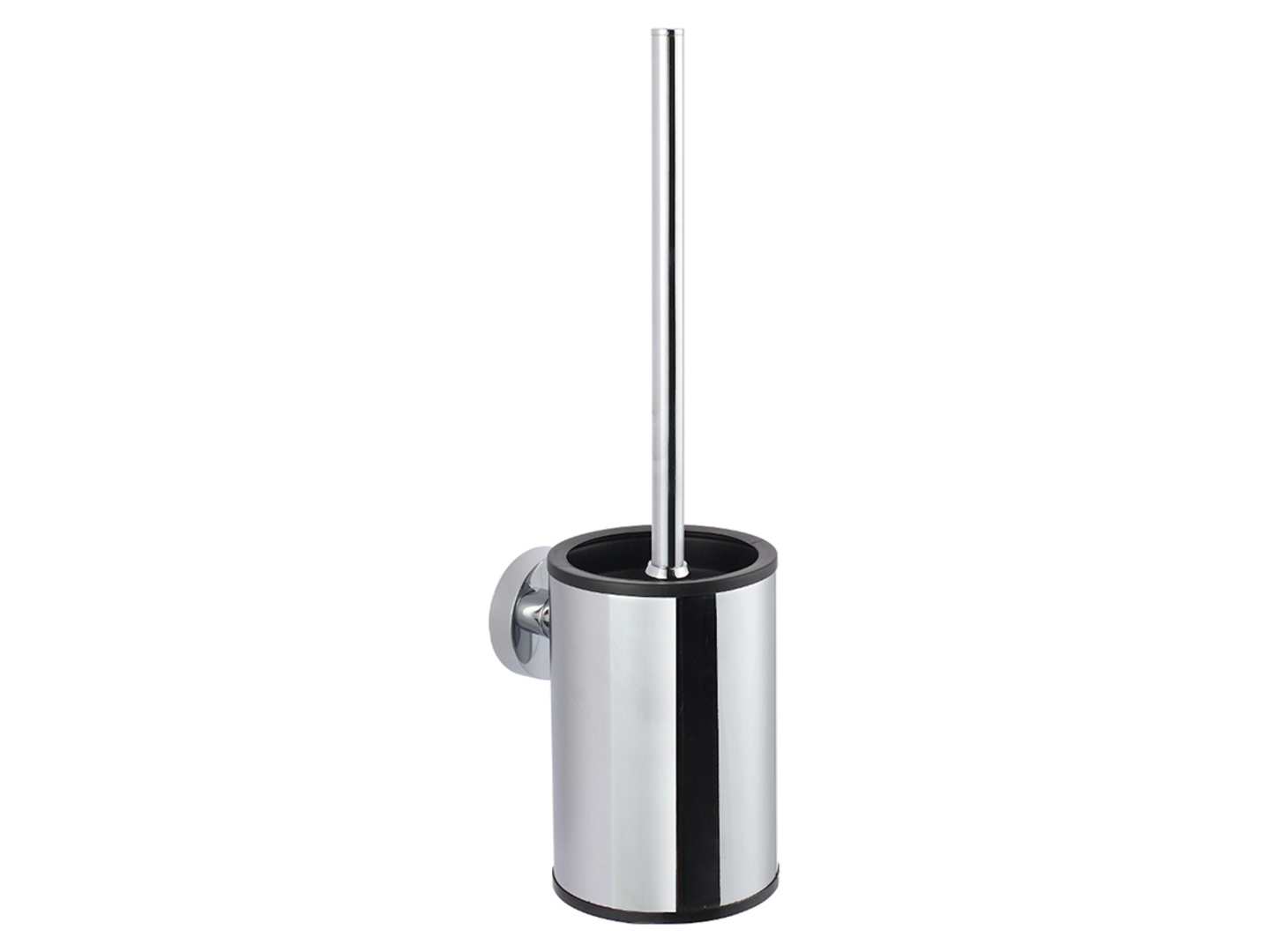 Szczotka do WC niska wisząca metalowy pojemnik wkład z tworzywa chrom Stella Classic