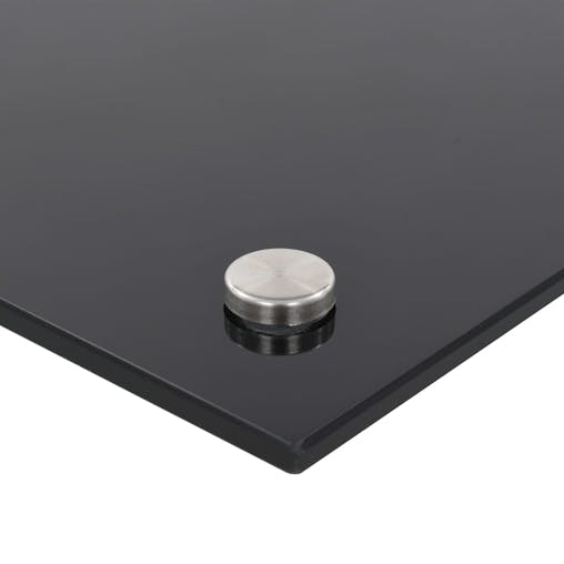 NNEVL Kitchen Backsplash Black 80x50 cm Tempered Glass
