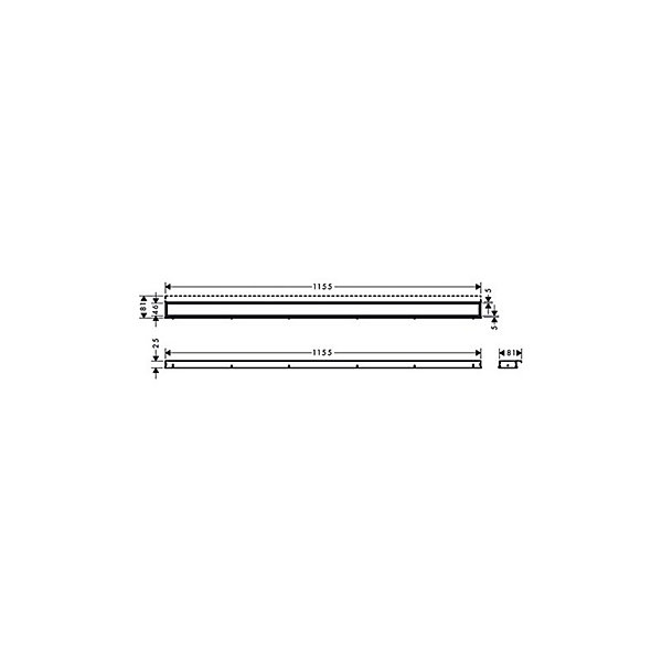 Caniveau de douche 120 cm HANSGROHE RainDrain Match blanc mat