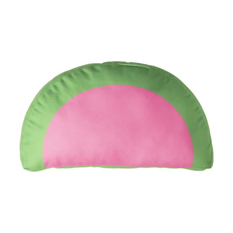 Kussen watermeloen - roze/groen -37x20 cm