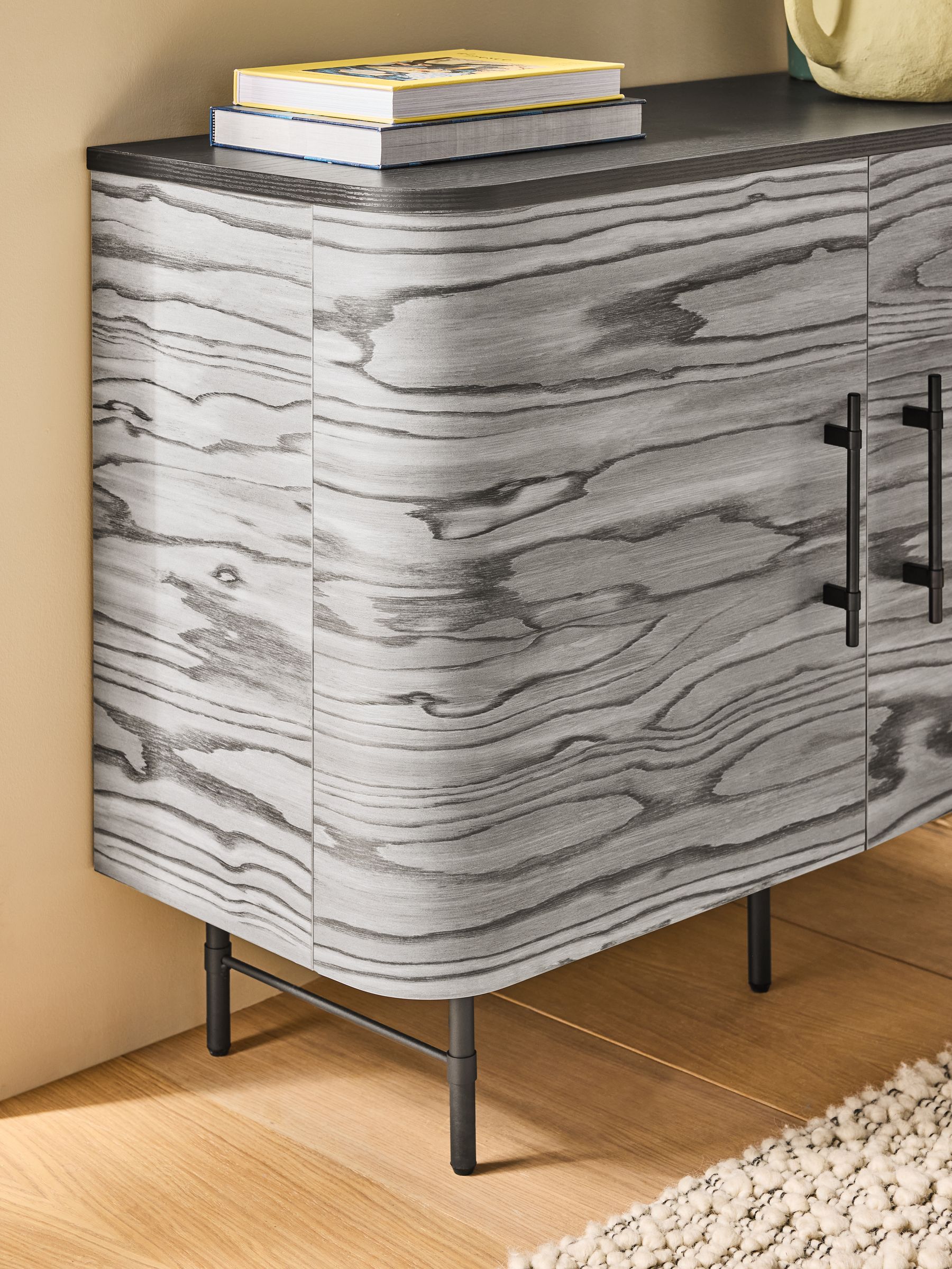 Zeke Small Sideboard in Grey Pine Effect