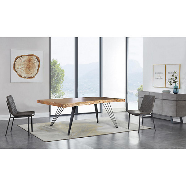 4 pieds de table de repas métal noir design filaire H.65 cm - 01