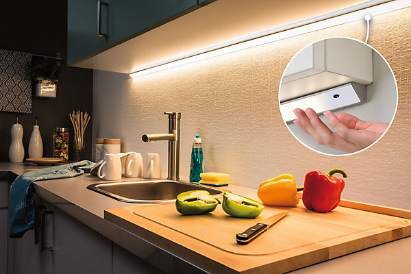 Détecteur de mouvement MaxLED Touchless Sensor IP20 144W blanc l.5,65 x H.0,7 x P.1,25 cm