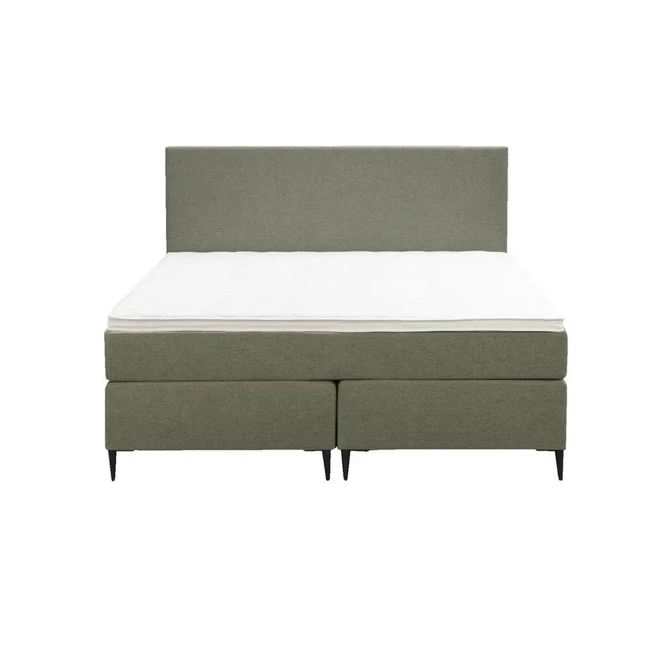 Boxspring Liv egaal - groen - 140x200 cm - slanke poot