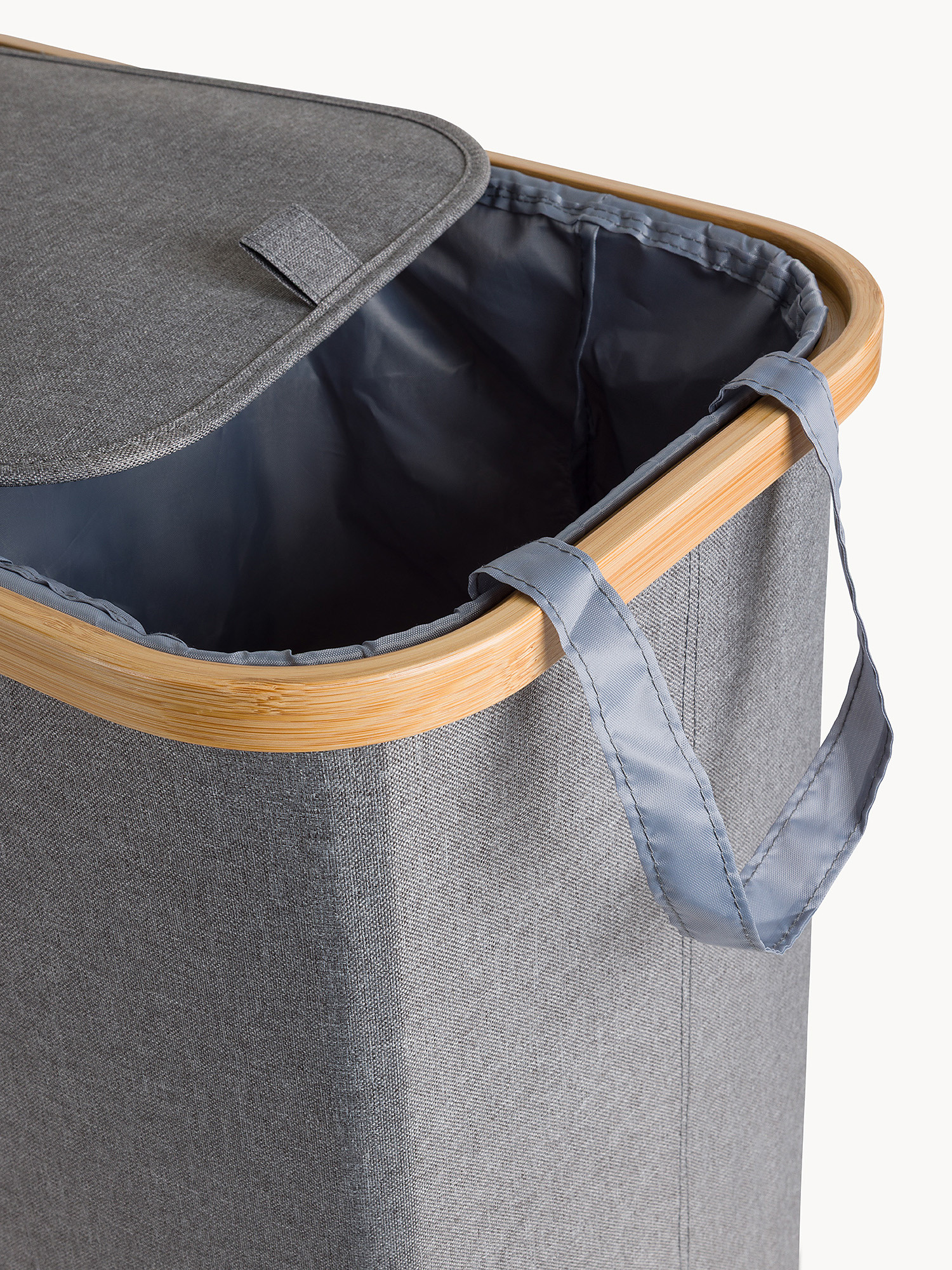 Cesto in bamboo doppio scomparto