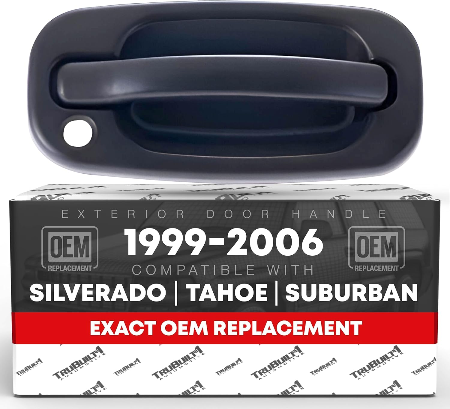 Exterior Front Passenger Door Handle - Compatible with 1999-2006 Chevrolet Silverado, 02-06 Avalanche, Suburban, Tahoe; 1999-2006 GMC Sierra, Yukon - Textured Black - OEM 15034986