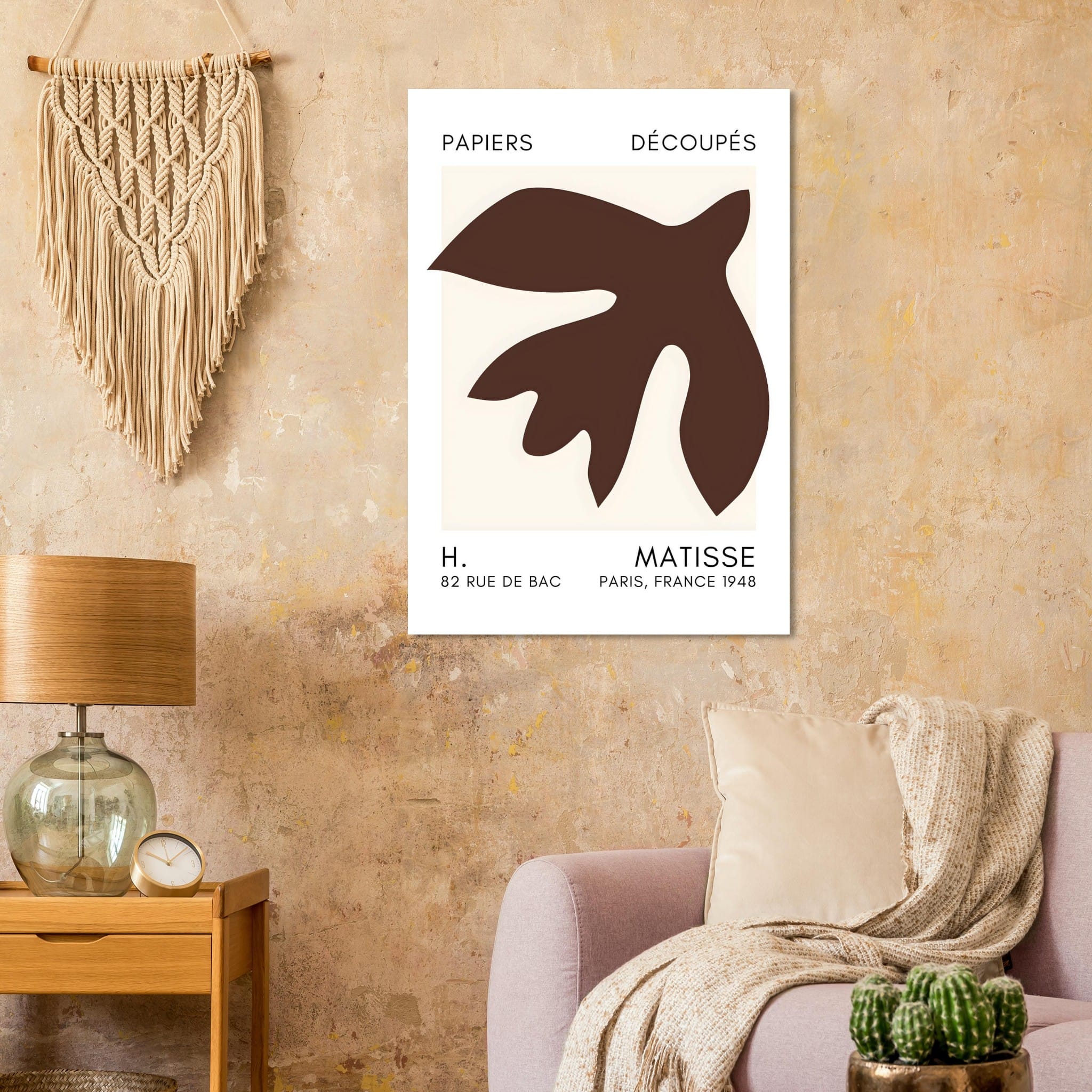 Artfulprints Poster Matisse – Floating forms brown  - 70x100 cm - Bruin
