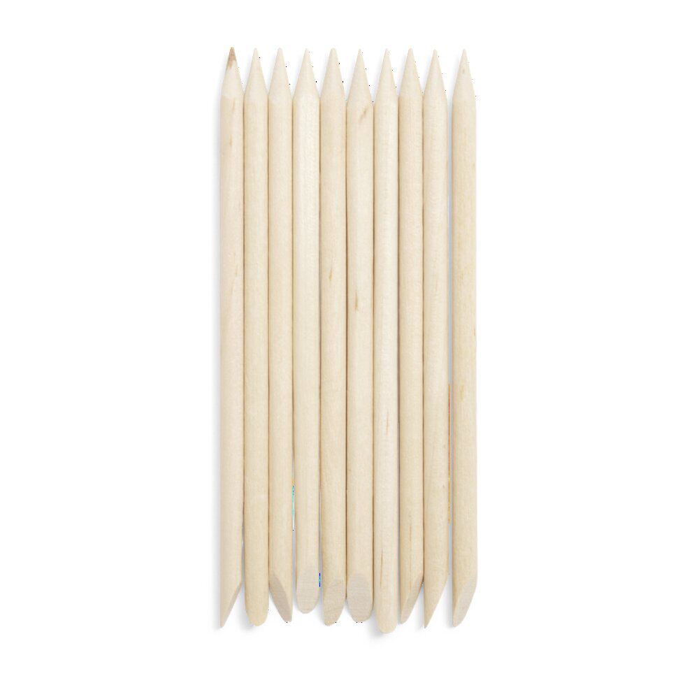 Lot de 10 bâtonnets repousse-cuticules en bambou
