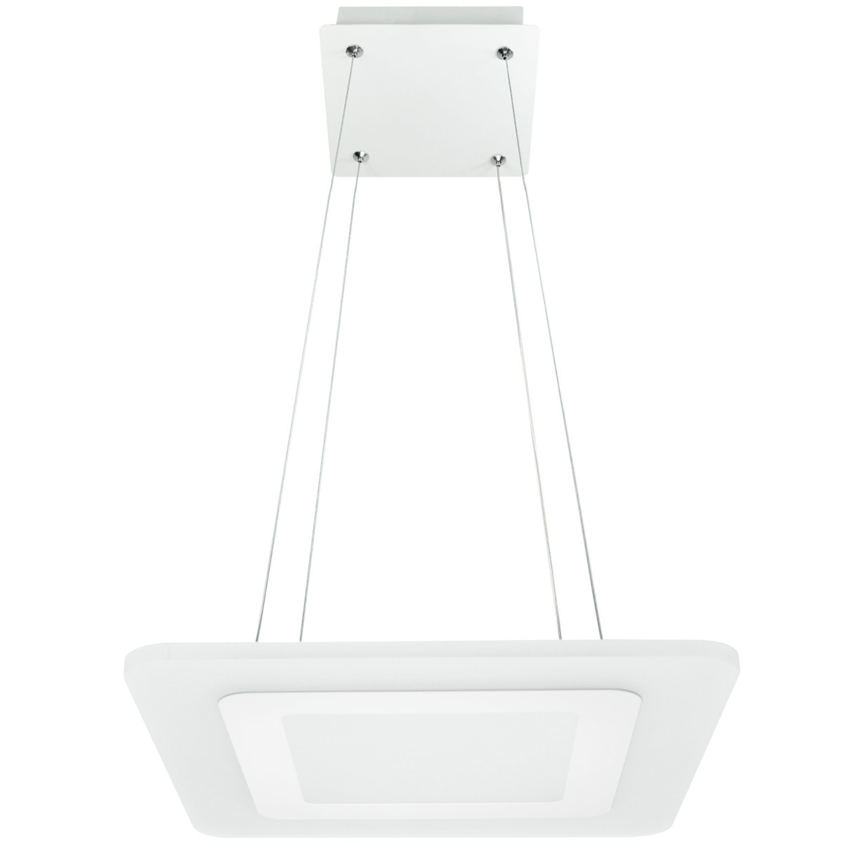 Lampa wisząca LARVIK biała LED 1x25W Neutralna biel 1500lm Polux