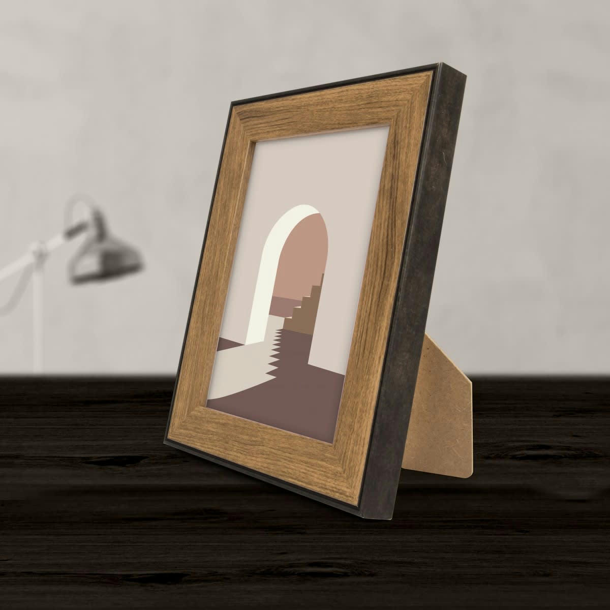 LOFT - Cadre photo marron et noir 13x18 cm résine recyclée