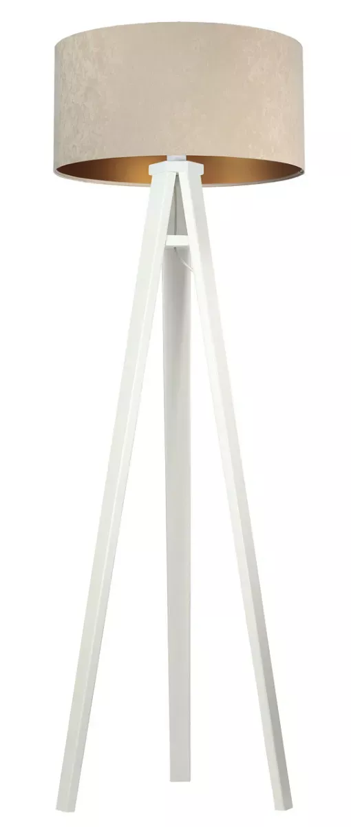 Lampa stojąca HOME 50 beżowa/złota/biała