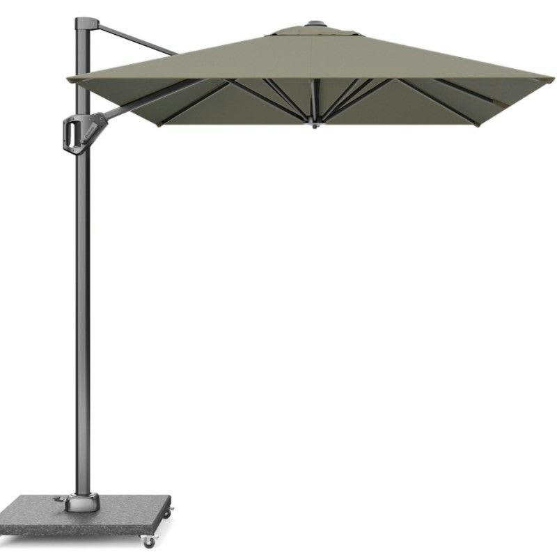 VOYAGER T1 - Parasol déporté rectangulaire 3x2 m simple inclinaison taupe