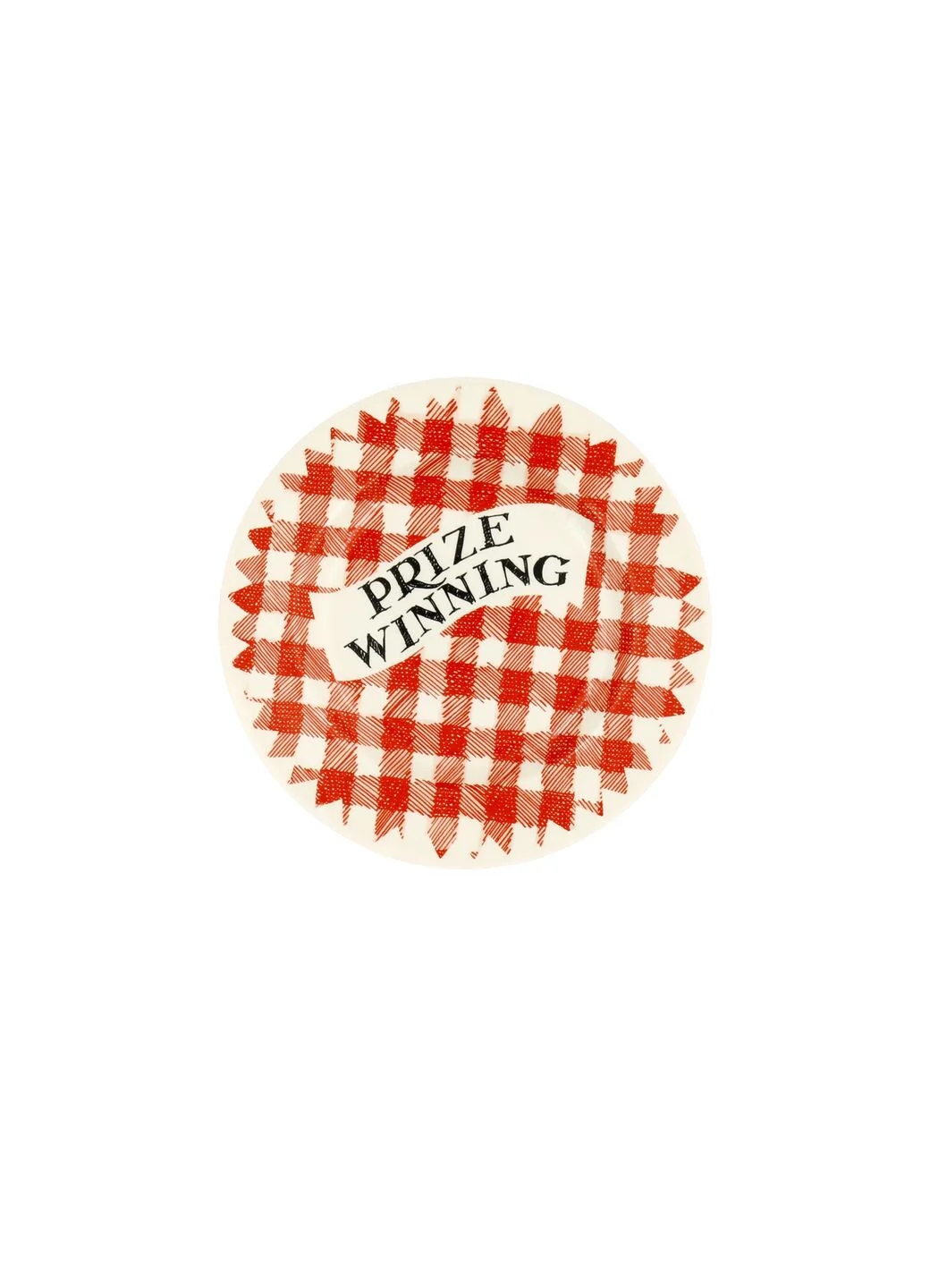 Red Gingham Prize Winning Small Side Plate, 6.5 Inch