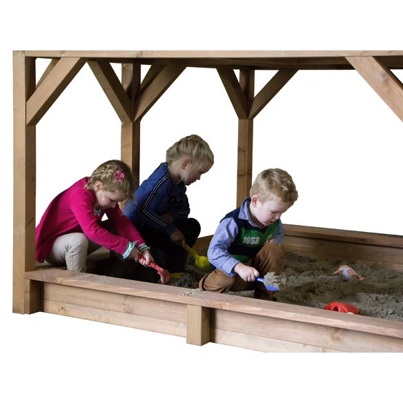 Kinderspielhaus »Liam«, BxHxT: 377 x 291 x 255 cm, Holz, braun/grün/weiß