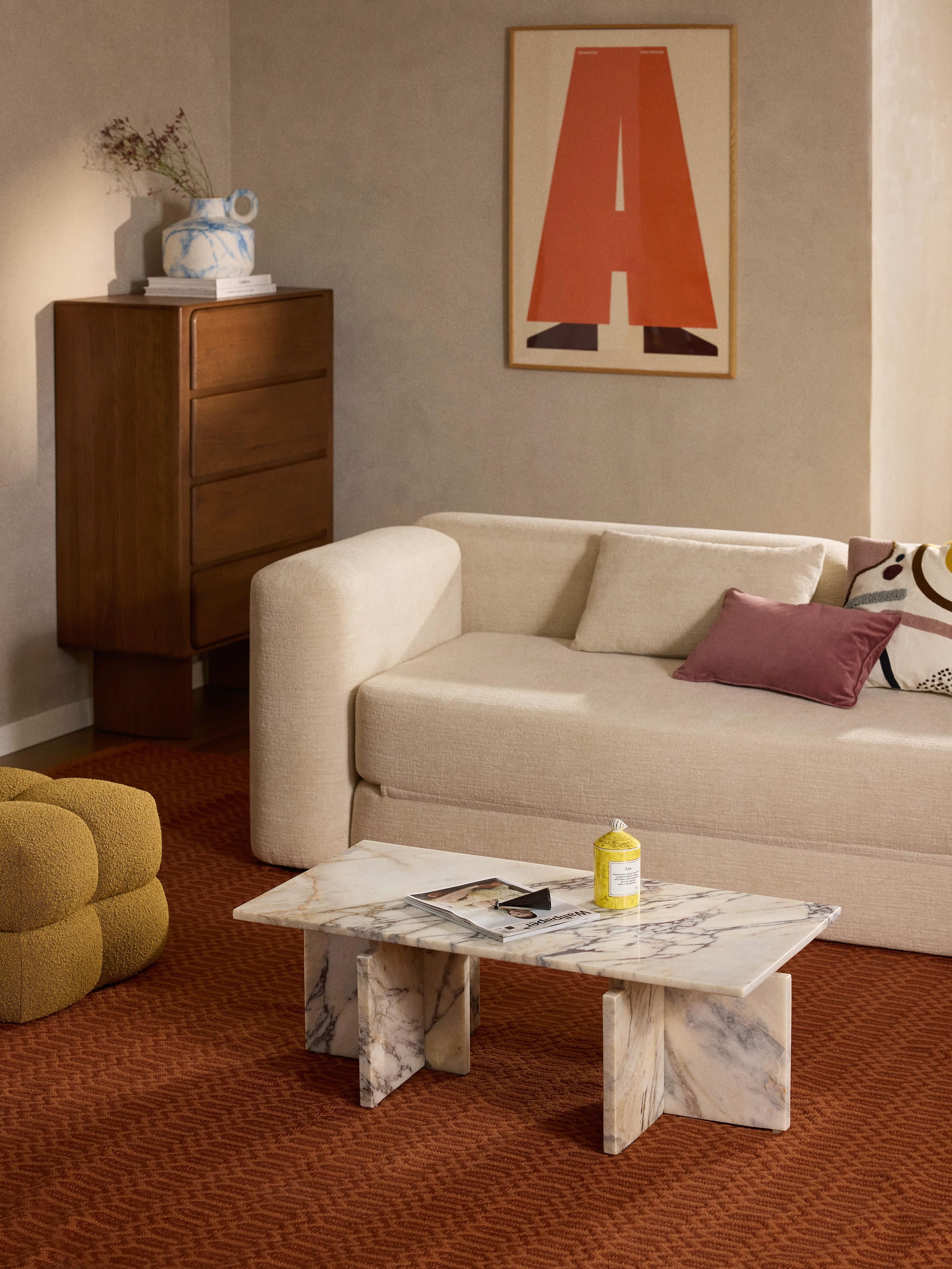 Couchtisch Marisa aus Calacatta Viola Marmor