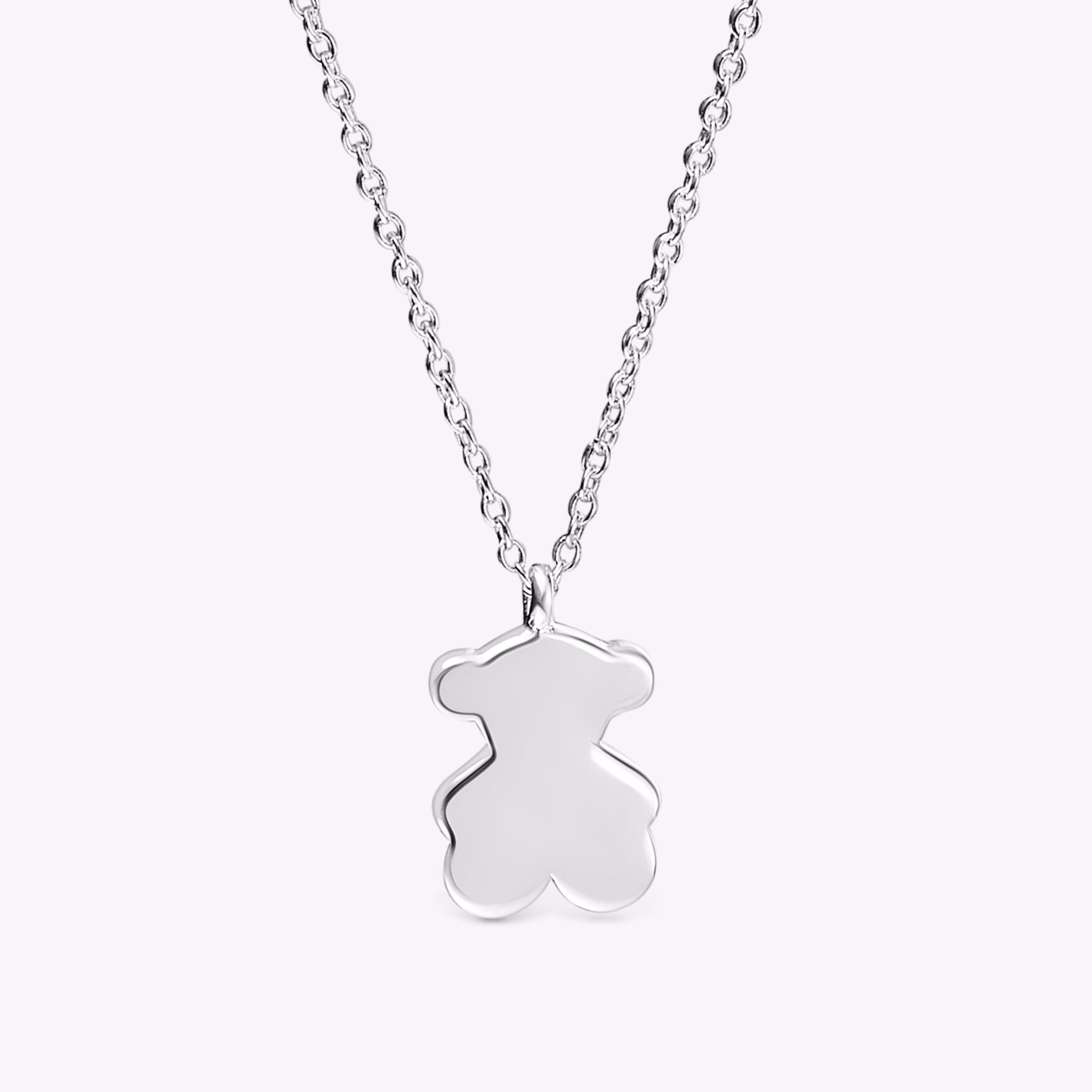 Collar corto de plata y motivo oso Sweet Dolls