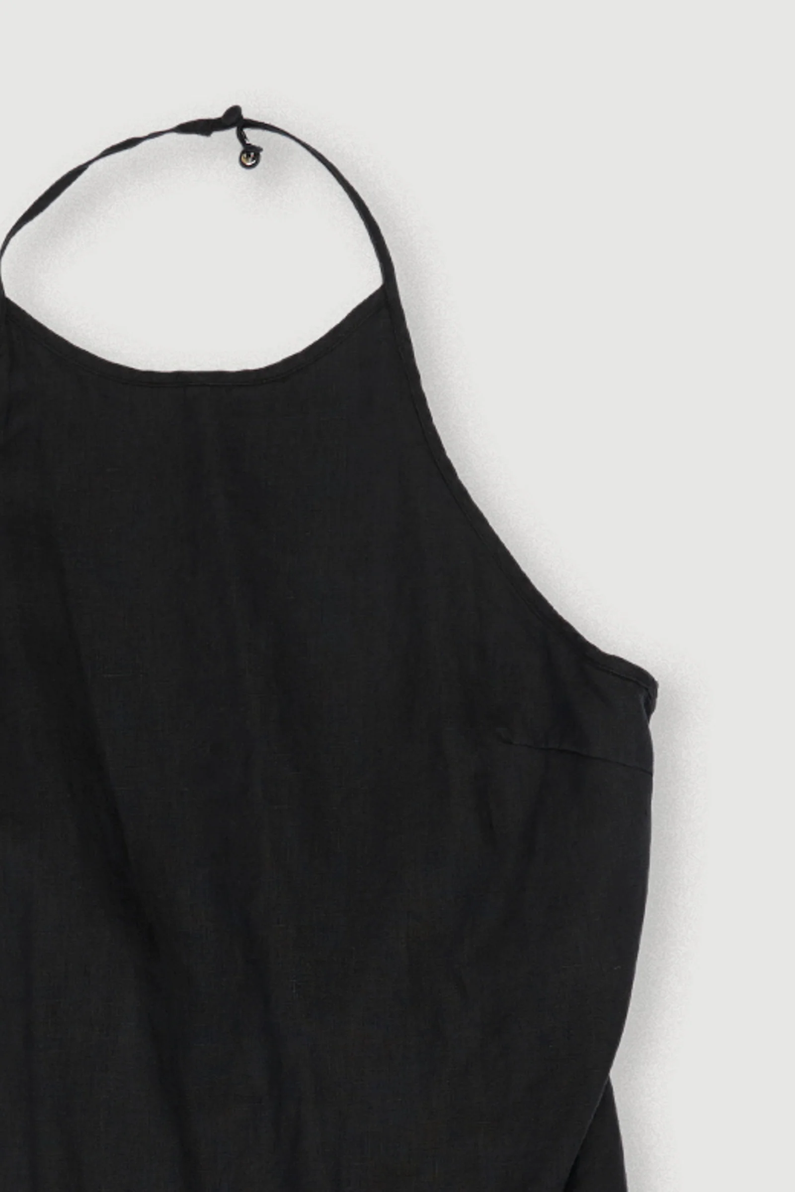 Re-Worn Womens Linen Halter Dress