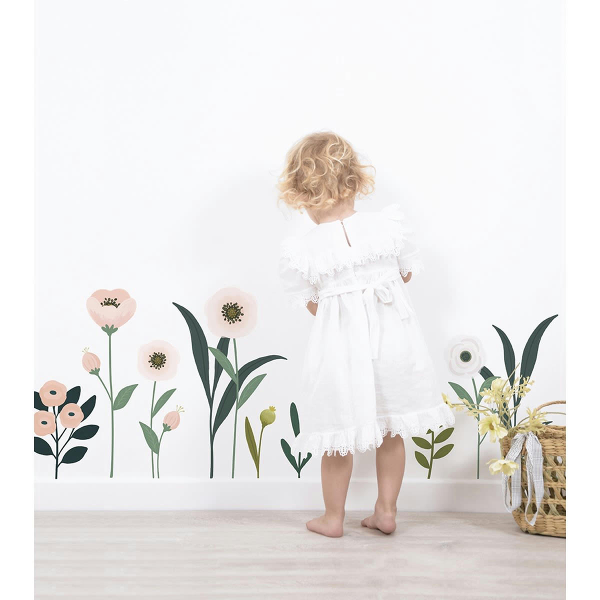 WONDERLAND - Grands stickers Wonderland anémones (126,5 x 48 cm)