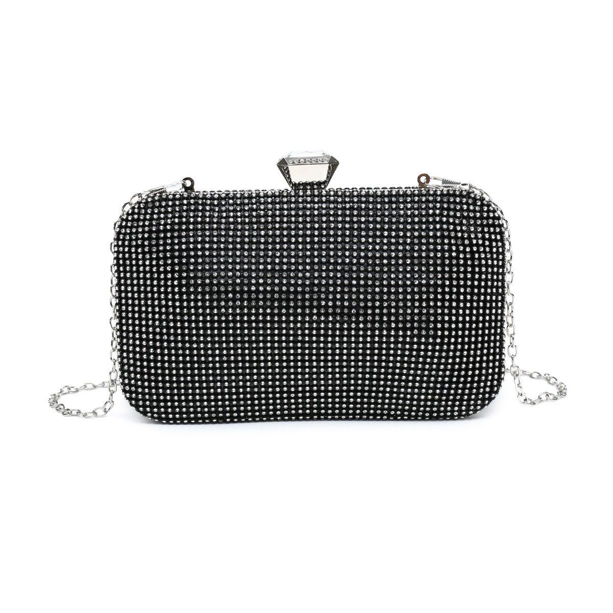 JFY Crystal Clasp Double-Side Diamante Bag