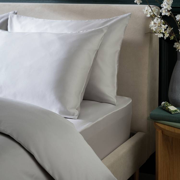 Habitat Cotton 800 TC Standard Pillowcase Pair - Grey