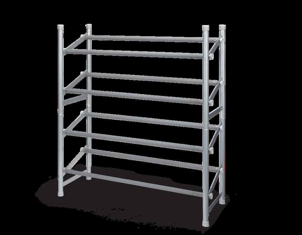 type A Radiant Expandable 2-Tier Shoe Rack, Holds up to 12 Pairs of Shoes, Grey