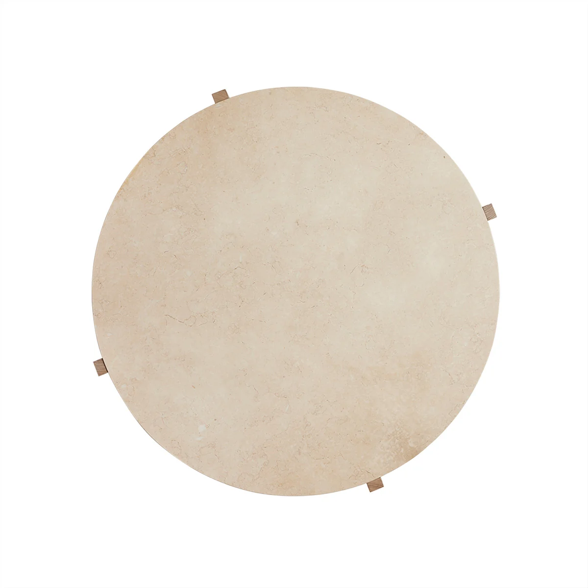 OYOY - Lune Beistelltisch Ø 50 x 43 cm, natur / weiß