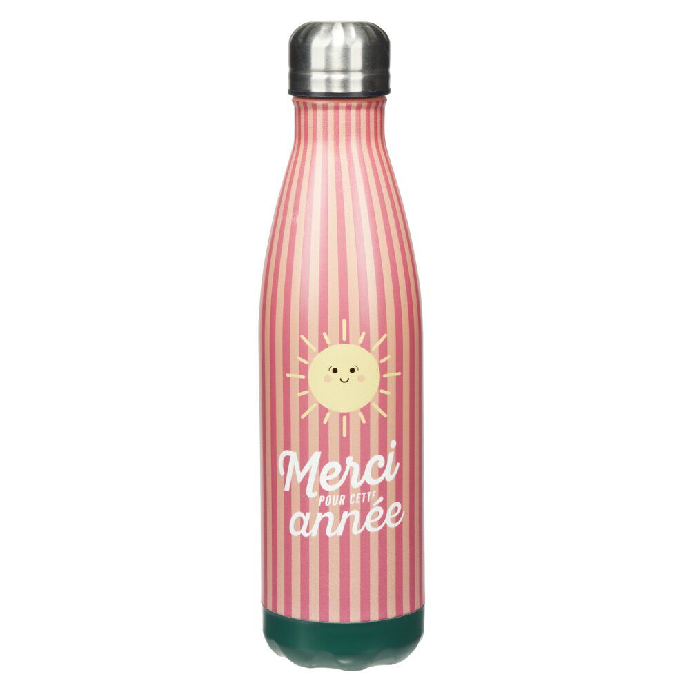 Gourde isotherme remerciement Merci pour cette année 500ml (3 modèles)